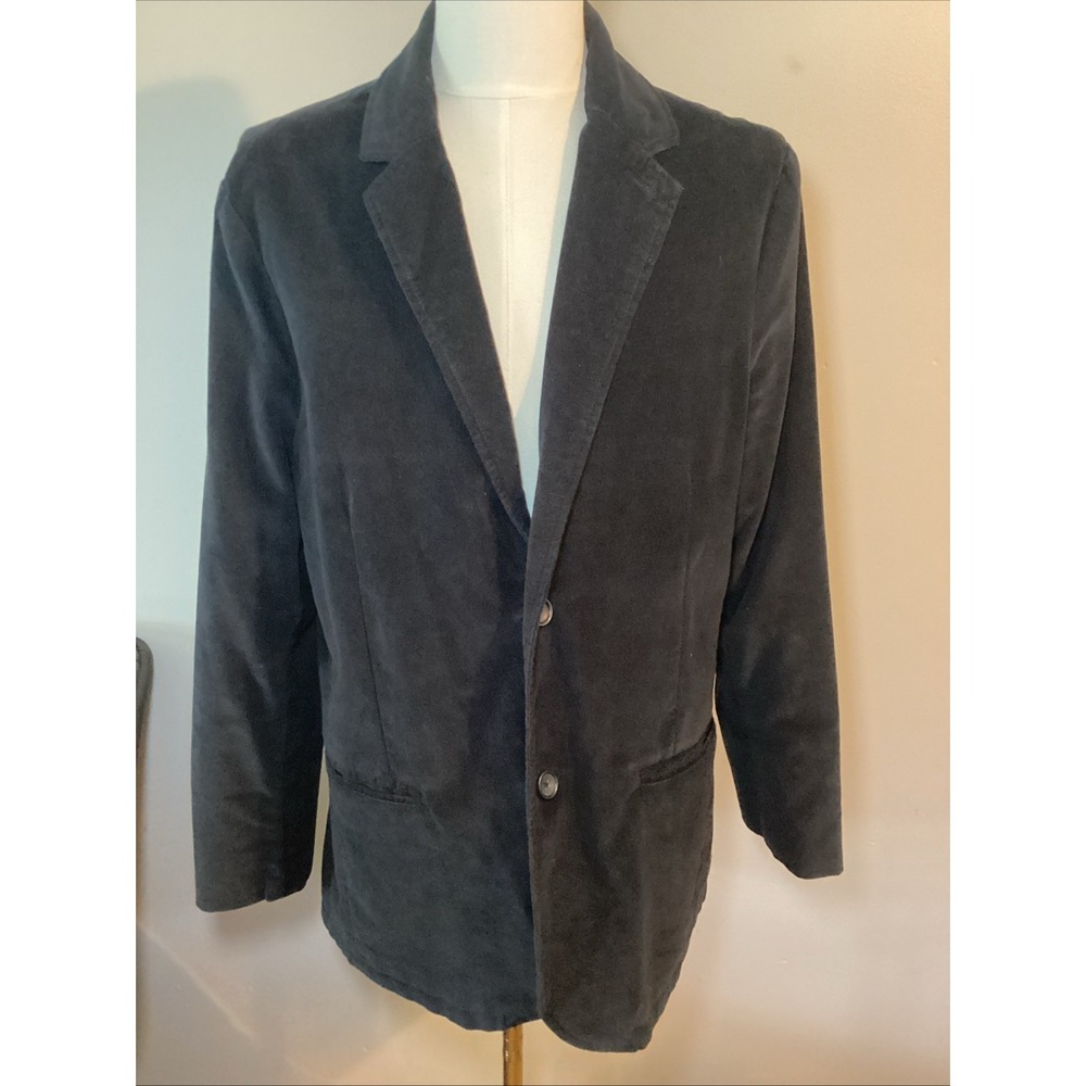 Vintage GAP Black Corduroy Sport Coat Blazer Mens Large 2006 Dark Academia L